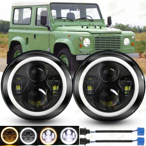 Pair led headlights halo e - led,