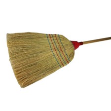TRADITIONAL WOODEN STRAW CORN BROOM GARDEN SWEEPING STABLE YARD BRUSH
