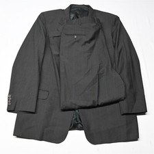 Vtg 80s Christian Brooks 48L 38x30 Gray Glenn Check Wool Mens Jacket Pants Suit