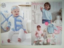 Bundle of 2 Children's Jacket, Hat, Bootees & Blanket - Knitting Patterns