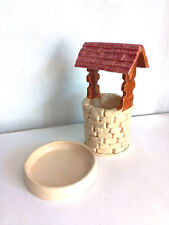 Pottery wishing well indoor planter and tray set, Pottery wishing well planter