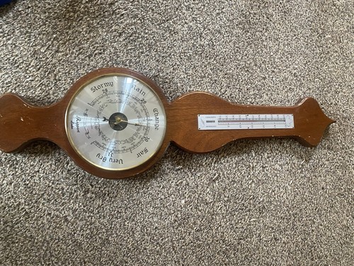 Wooden wall hanging barometer - wooden,
