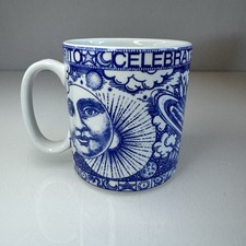 Vintage spode blue white mug - blue, &
