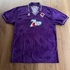 1992-93 Fiorentina Lotto Home Football Shirt Purple Serie A 
