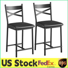 SET 2 Metal Bar Stools with