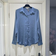 H&M Light Blue Satin Shiny