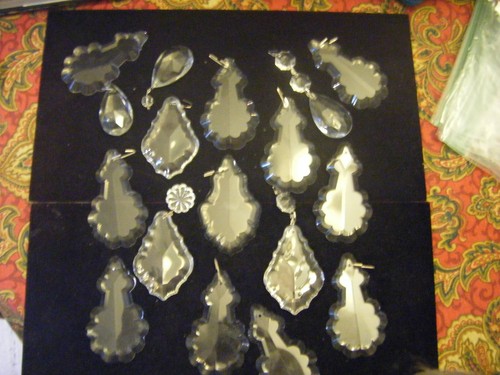 Vintage large crystal tear - large,