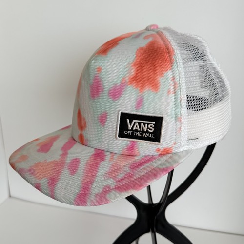 Vans tie dye trucker hat - vans, white