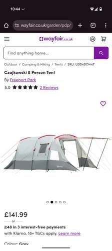 Man tent with - 8-man, porch