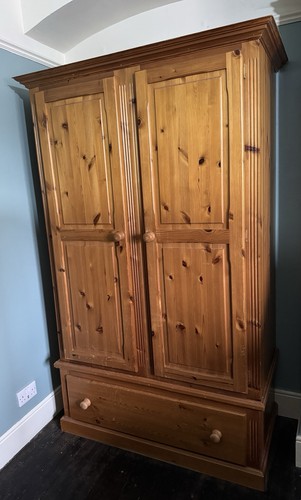 Double pine wardrobe - pine, with