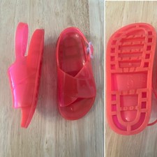 George Asda Pink Jelly Shoes Girl Beach Summer Spring Pool Infant Size 9 Jellies