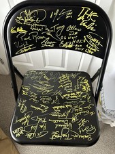 WWE WWF ECW WCW Wrestling Signed Steel Folding Chair