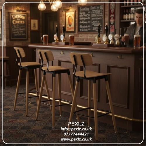 Wooden bar stools metal - bar, frame