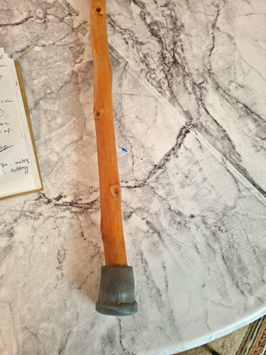 Wooden brown crook handle - wooden,