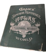 1908 ANTIQUE Gram’s Atlas Of