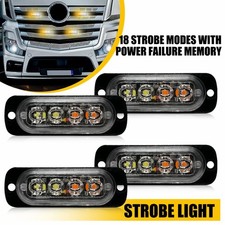4x 4 LED Amber/White Side