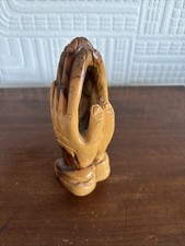 Lovely Carved Praying Hands Wooden Statue, Jerusalem Tim Tiley