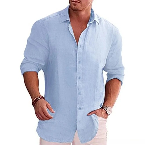 Men cotton linen long - linen,