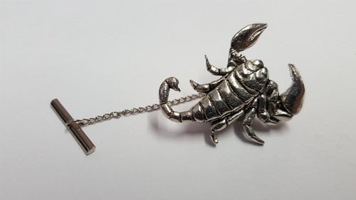 Scorpion tie pin with chain - tie,