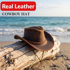 100% Real Leather Cowboy Hat