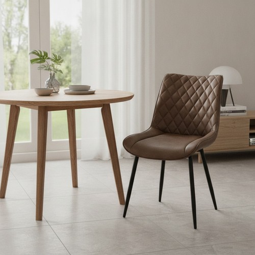 Modern brown faux leather - faux,