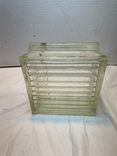 Vintage glass block x - glass,