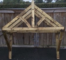 1.5 m timber Curved porch wood canopy