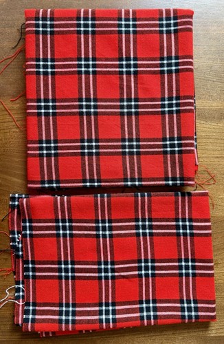 Pieces red tartan - 2, of