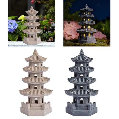 Pagoda garden sculpture solar - pagoda,