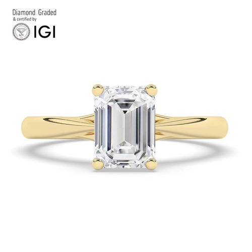 Emerald diamond engagement - emerald,