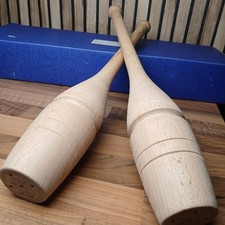 Wooden Indian Exercise Clubs 12oz 17" Long