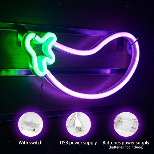 Led eggplant neon - neon, sign,