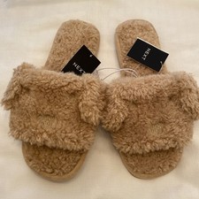 NEXT Women’s Cockapoo Slider Slippers New Size M - Brown
