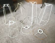 7 x ASSORTED WHITE METAL LAMP