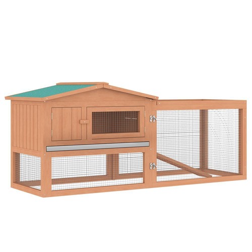 Premium wooden rabbit hutch - premium,
