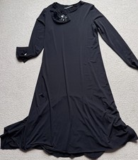 Ischiko Black Crepe Dress Size