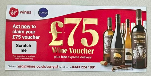 Virgin wines currys - currys, £75