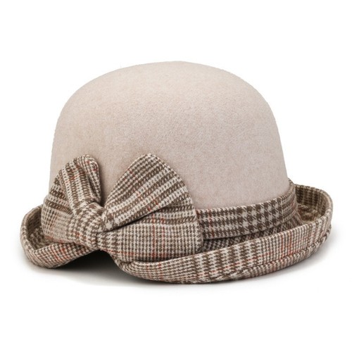 Lady retro felt bucket - felt, hat