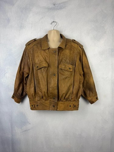 Vintage genuine leather flight - genuine,