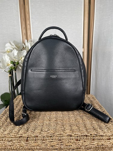 Osprey black leather backpack