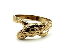 9ct Gold Diamond Snake Ring