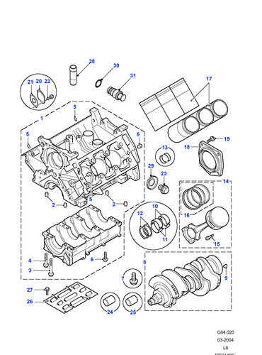 Land rover plate cylinder - land, head