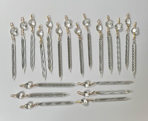 Vintage glass candy twist - x,