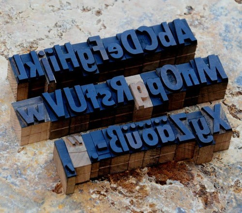 Mixed alphabet letterpress - alphabet,