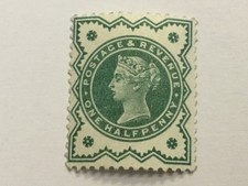 old stamp  GREAT BRITAIN  JUBILEE MH half penny green