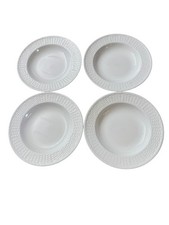 Wedgwood Nantucket Geo. Davis Basket Weave Soup Salad 9” Bowls~Set of 4