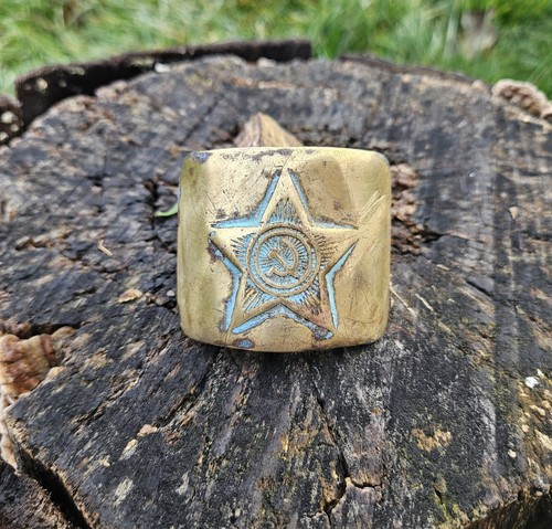 Ussr army soldiers brass belt - army,