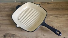 L’Epicure Square Cast Iron Skillet Pan Blue
