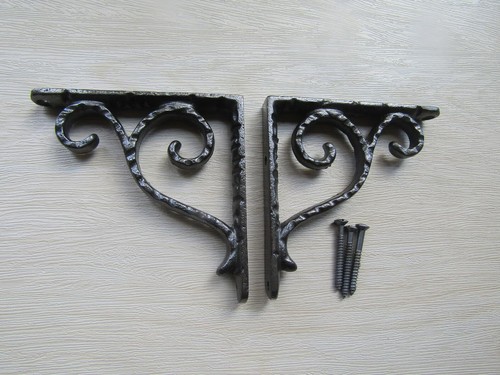 Pair shelf brackets rustic - pair, of