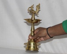 Decorative Old Brass Small Peacock Crafted Solid Handcrafted Oil Lamps 7991 - 83